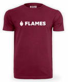 Vorderseite Flames Edition 1 T-Shirt Burgundy