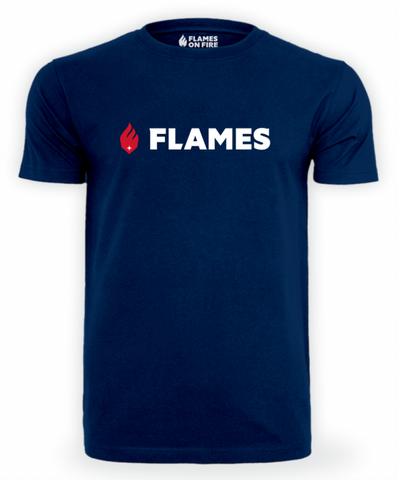 Vorderseite Flames Edition 1 T-Shirt Navy